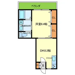 大阪府大阪市生野区小路東3【アパート】の間取り