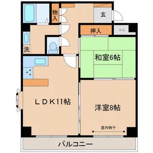 メゾンヴェレ・マール【3階】の間取り