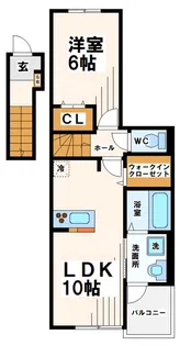 東京都府中市若松町1【アパート】の間取り
