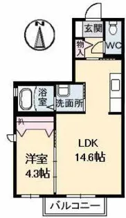クレセントハイムA棟【2階】の間取り