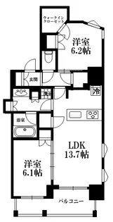 アトラス麻布十番【8階】の間取り