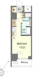 スパシエイラーレ横浜【9階】の間取り
