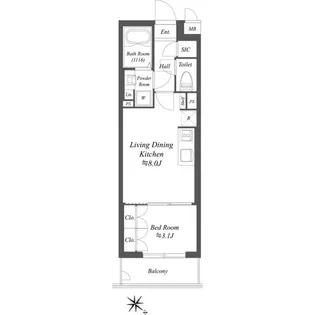 神奈川県川崎市高津区久本2【マンション】の間取り
