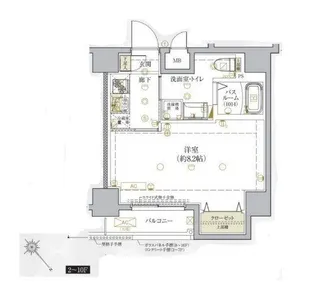 ベルシード王子【7階】の間取り
