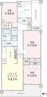クリオ戸田公園壱番館【3階】の間取り