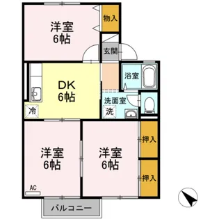 ガーデンヴィレッジ【1階】の間取り