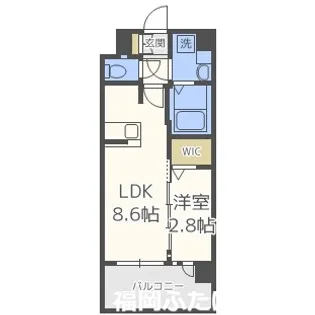 グランフォーレ大橋プレミア【6階】の間取り