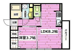 広島県広島市安佐南区西原1【アパート】の間取り