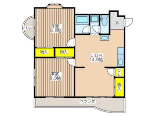 コ-ポ安井【2階】の間取り