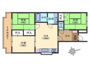 カネオハイツ【4階】の間取り
