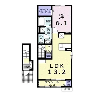 ヴィラ シャロー【2階】の間取り