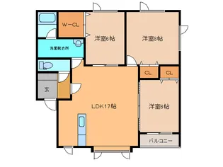 Wisteria(ウィステリア)B棟【1階】の間取り