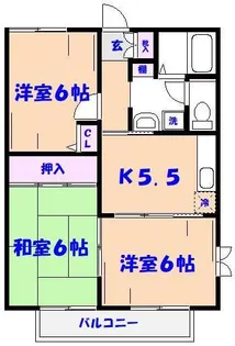 クレールハイツ【2階】の間取り