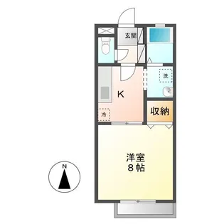 ジュネス三吉【1階】の間取り