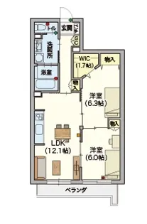 (シニア)ヘーベルVillage浦和本太【2階】の間取り