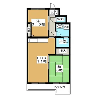 アサヒハイツ東葛西【4階】の間取り