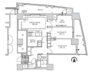 アクティ汐留【6階】の間取り