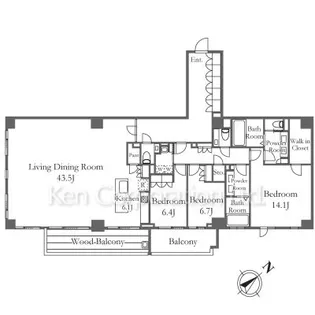 the UPPER HOUSE SHIROKANE【1階】の間取り
