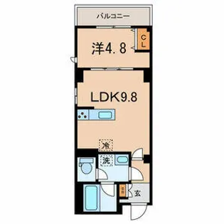 カーザ・ブランカ北斎【4階】の間取り