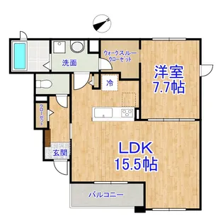 ハウス ラフランス A【1階】の間取り