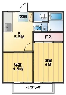 サンシティ白樺【1階】の間取り