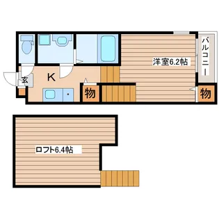 ハーモニーテラス南小泉III【2階】の間取り