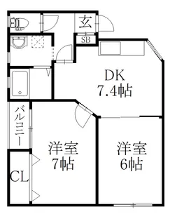 ラパークオギノ【2階】の間取り