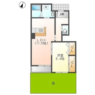 エルシャトーII【1階】の間取り