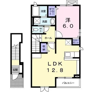 ロゼッタB【2階】の間取り