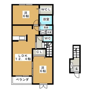 ベル・アルカンシェルB【2階】の間取り