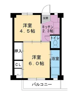 ビレッジハウス郷地8号棟【3階】の間取り