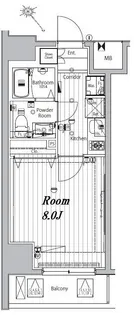 メイクスデザイン門前仲町リバープレイス【9階】の間取り