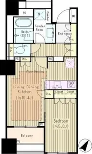 パークホームズ日本橋浜町二丁目リビオガーデン【4階】の間取り