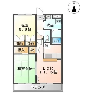 ベルビューハイム【2階】の間取り