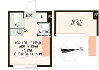 リバーテラス千住大橋【1階】の間取り
