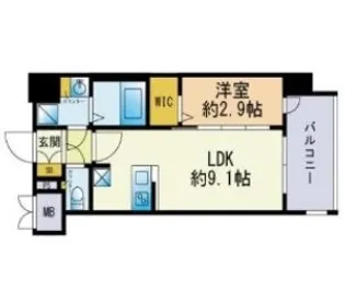 グランフォーレ大橋プレミア【4階】の間取り