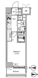 プラウドフラット仙川【5階】の間取り