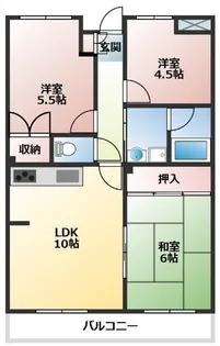 ベルメゾン武蔵浦和【4階】の間取り