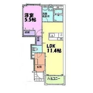 正明寺 花水木【1階】の間取り