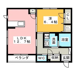 ソレイユ御園【2階】の間取り