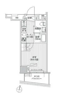 コスモグランス南品川【5階】の間取り