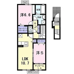 クラール【2階】の間取り