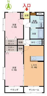 リュエル【3階】の間取り