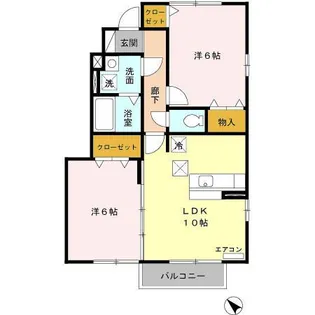 グランメール B【1階】の間取り