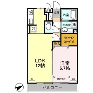 カーサ・プリメーラ【2階】の間取り
