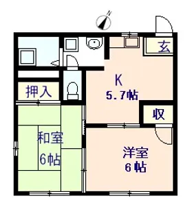 コーポミキ【1階】の間取り