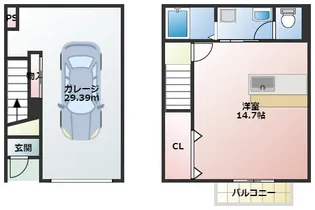ガレージロタス安田の間取り