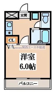 フラットカキノキ【3階】の間取り