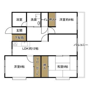 ベルメゾン上春日【1階】の間取り