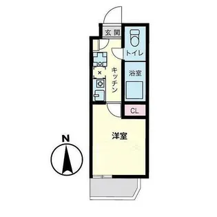 スマートVILLA戸越【1階】の間取り